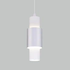 Изображение Подвесной светодиодный светильник в стиле лофт 50204/1 LED белый / серебро