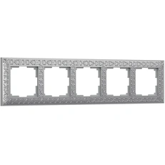 Изображение Рамка на 5 постов Antik (Матовый хром) WL07-Frame-05