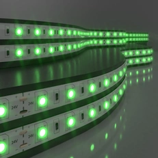 Фото товара Светодиодная лента Лента светодиодная 24V 14,4W 60Led 5050 IP65 зеленый, 5м