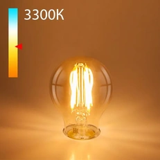 Фото товара Филаментная светодиодная лампа А60 12W 3300K E27 (тонированная) BLE2710