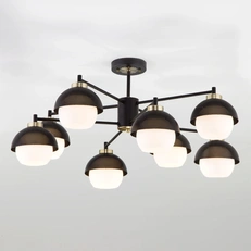 Изображение Потолочная люстра в стиле лофт Nocciola 70106/8 черный Smart