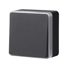 Изображение Выключатель одноклавишный проходной Gallant черный с серебром W5012034