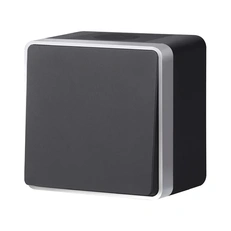 Изображение Выключатель одноклавишный влагозащищенный Gallant (черный с серебром) W5010234