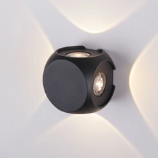 Фото товара Уличный настенный светодиодный светильник CUBE 1504 TECHNO LED черный