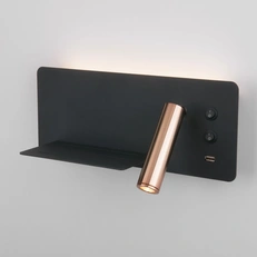 Изображение Настенный поворотный светодиодный светильник с USB Fant L LED (левый) MRL LED 1113 чёрный/золото