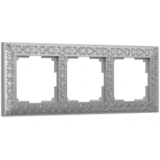 Изображение Рамка из металла на 3 поста Antik матовый хром WL07-Frame-03
