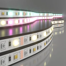 Фото товара Светодиодная лента Лента светодиодная 24V 14,4W 60Led 5050+5050 IP20 MIX RGB/теплый белый, 5м