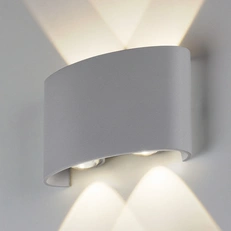Фото товара Уличный настенный светодиодный светильник 1555 TECHNO LED Twinky double серый