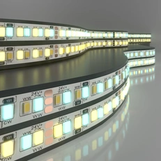 Фото товара Светодиодная лента Лента светодиодная 24V 16W 240Led 2835+2835 IP20 MIX теплый белый/холодный белый, 5м