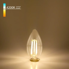 Фото товара Филаментная светодиодная лампа Свеча C35 9W 4200K E14 (CW35 прозрачный) BLE1426