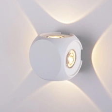 Фото товара Уличный настенный светодиодный светильник CUBE 1504 TECHNO LED белый