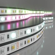 Фото товара Светодиодная лента Лента светодиодная 24V 14,4W 60Led 5050+5050 IP20 MIX RGB/холодный белый, 5м